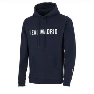 Mens Text Hoody White/Navy